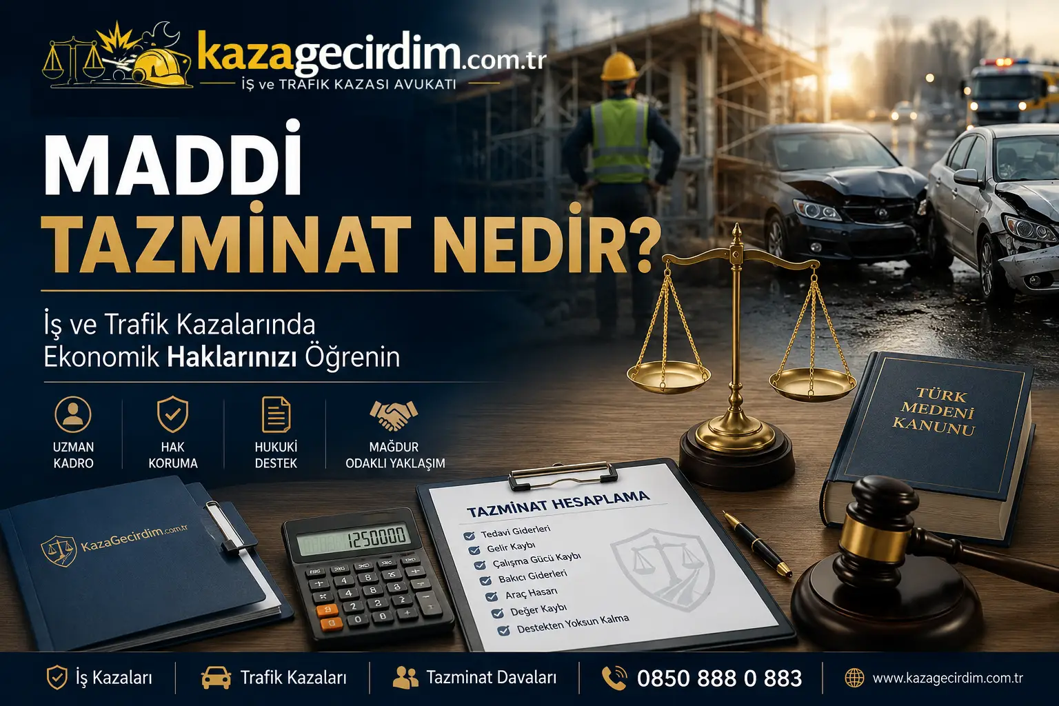 Maddi Tazminat Nedir? İş ve Trafik Kazalarında Maddi Tazminat Rehberi