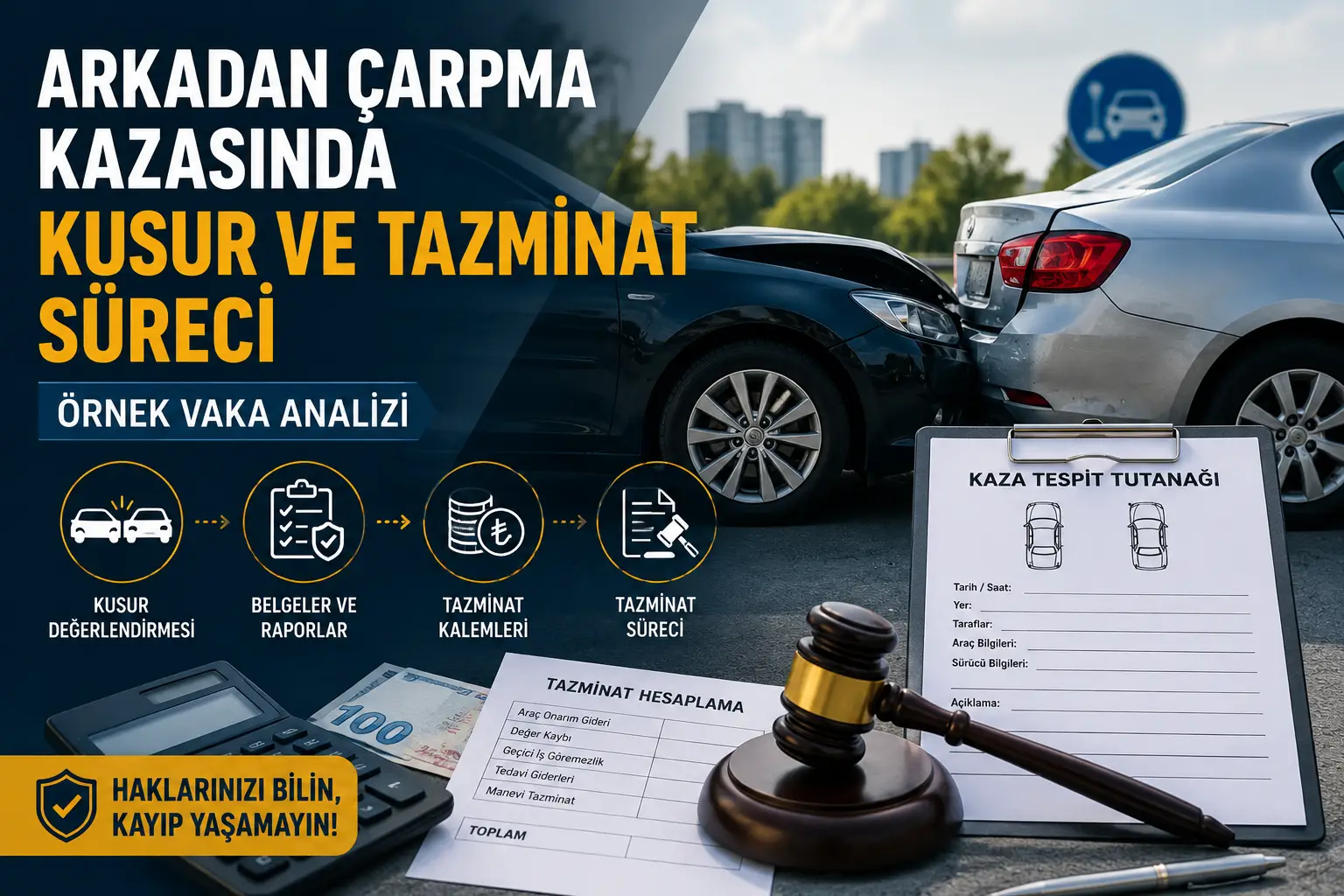 Arkadan Çarpma Kazasında Kusur ve Tazminat Süreci: Örnek Vaka Analizi