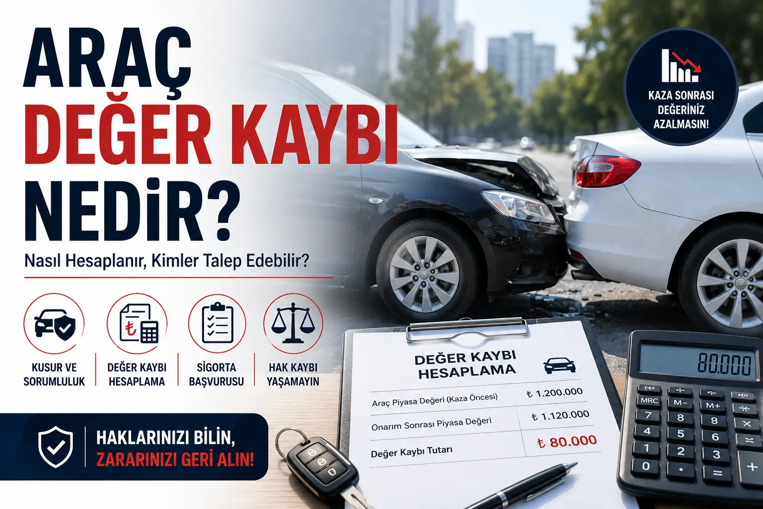 Araç Değer Kaybı Nedir? Nasıl Hesaplanır ve Kimler Talep Edebilir? 2026 Rehberi